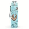 1PC Sloth Nope Slogan Graphic,750ml Color Plastic Sports Water Bottle,Leakproof Flip Straw Lid,Suitable for Sports Office Home Use