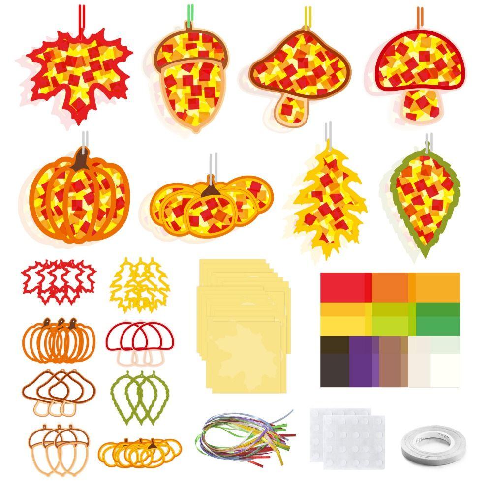 Paper Craft Courtyard Halloween Decoration Handmade Window Painting Pendant Set Thanksgiving Day