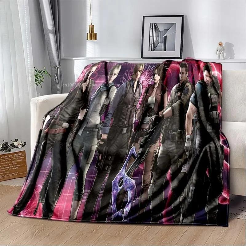 R-Resident Evil Игра Геймер Мягкий Плюшевый Плед Леон Ада Ред Зонт Плед для Гостиной Спальни Кровати Дивана Пикника Офиса Покрывало