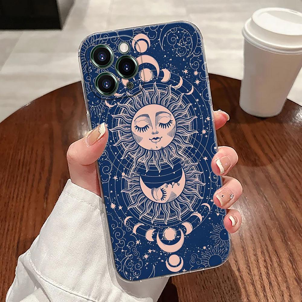 Чехол-футляр с картой Таро Солнце и Луна, Астрология, Магия для Apple iPhone 17 16 15 14 13 12 11 Pro Max 16 Plus 16E 17Air 17Pro Чехол для телефона Funda