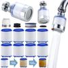 Faucet Filter Elements Water Purifier Filter Emove Chlorine Heavy Metal Faucet Adapter PP Cotton Filtration for Kitchen Bathroom