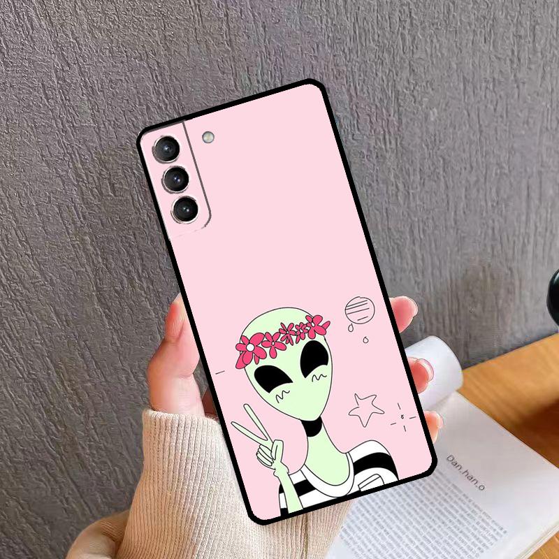 Мультяшный инопланетянин НЛО Мягкий чехол для Samsung Galaxy S20 FE S21 S22 S23 Ultra Note 20 S8 S9 S10 Note 10 Plus Чехол