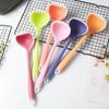 1Pc Colorful Long Handle Spoon Set Silicone Soup Spoon Kitchen Non-Stick Large Food Spoons Ladle Home Fda Cooking Utensils Tool