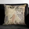 Newspaper Luxury Cushion Cover Pillowcase Ultra Soft Skin Friendly Fabric Cloud Like Comfort Concealed Zipper