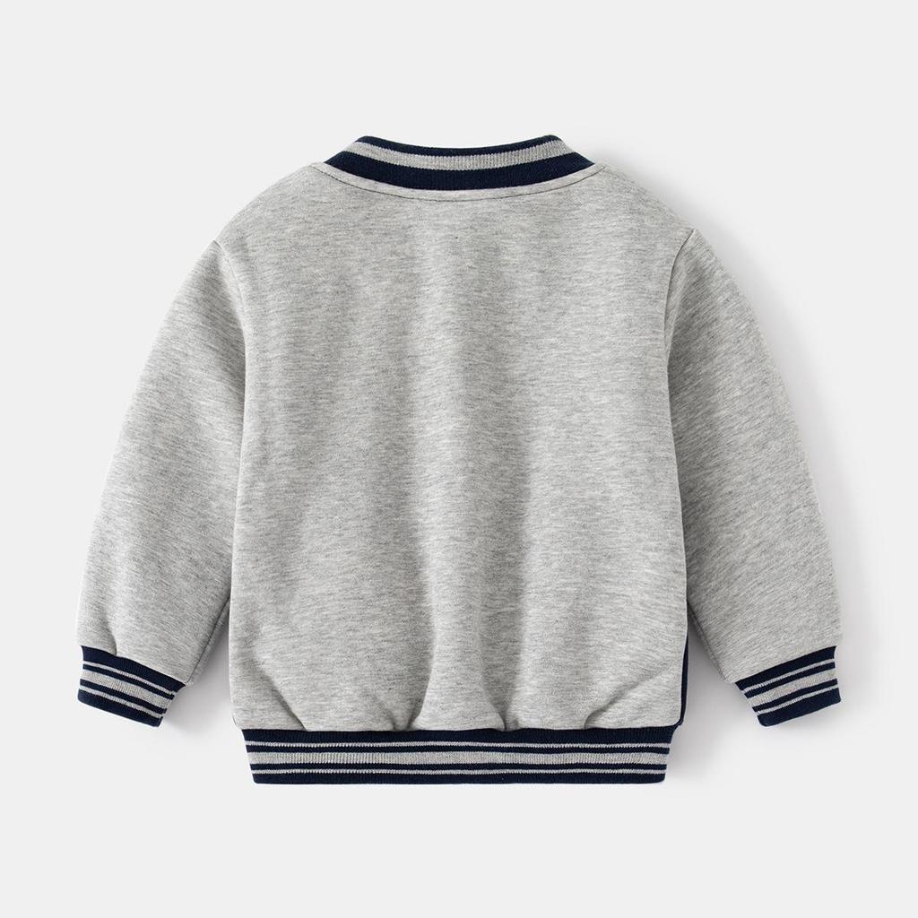 2022 осенняя бейсбольная теплая куртка для маленьких мальчиков, корейская версия, повседневная бархатная бейсбольная куртка, детская куртка, детское пальто