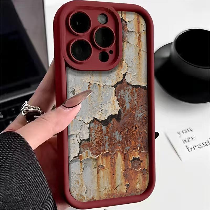 Ретро-чехол из ржавого железа для Samsung S24 S23 S22 Ultra Plus S21 A55 A54 A53 A52 A25 A15 A14 5G, мягкая противоударная крышка