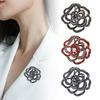 Women Brooch Hollow Flower Shape Rhinestone Anti-slip Bag Coat Collar Hat Scarf Decoration Clothes Pin Party Prom Garment Jewelry