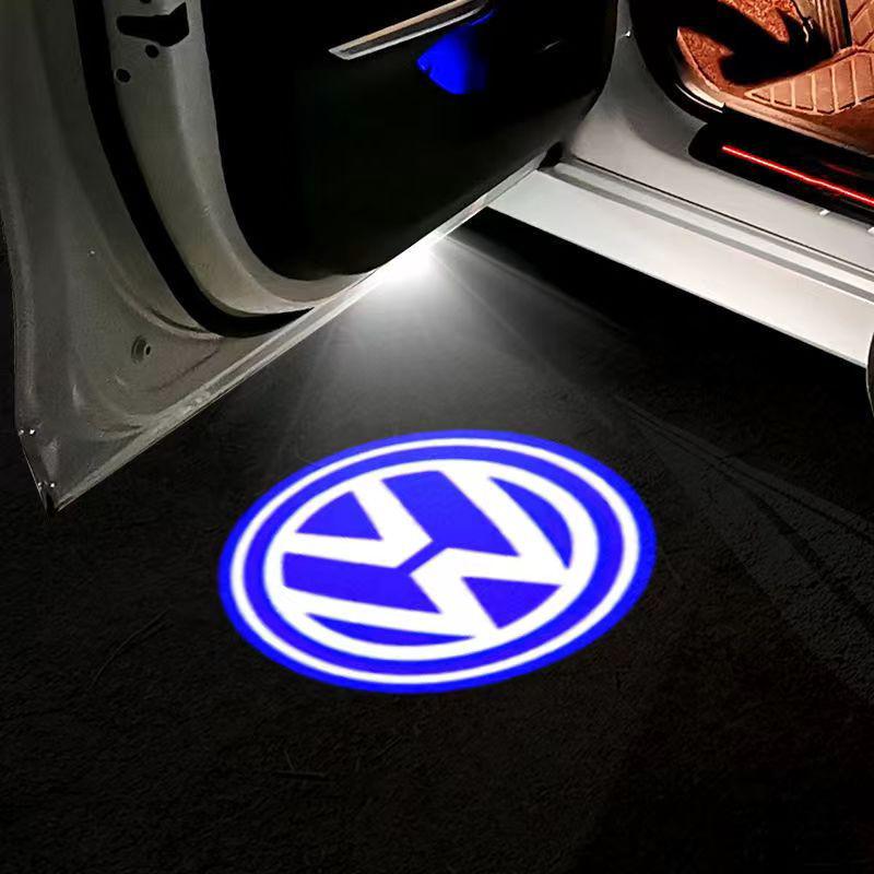 Для VW VOLKSWAGEN Новые 2 шт. Беспроводная HD Подсветка Салона Проектор Двери Автомобиля Приветственный Свет Для Volkswagen VW RLine R Golf Amarok T5 P