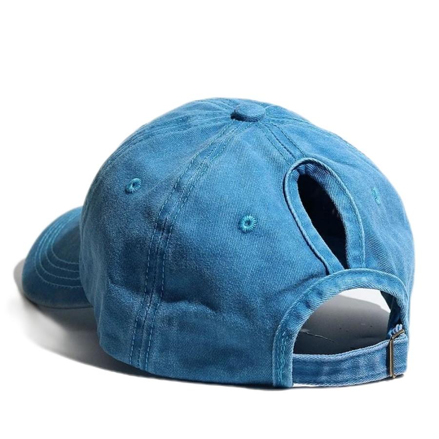 Spring Summer Baseball Cap Washed Retro For Women Ponytail Curved Brim Sun Hat Street Sport Hip Hop Cap Visor Mother's Day Gift