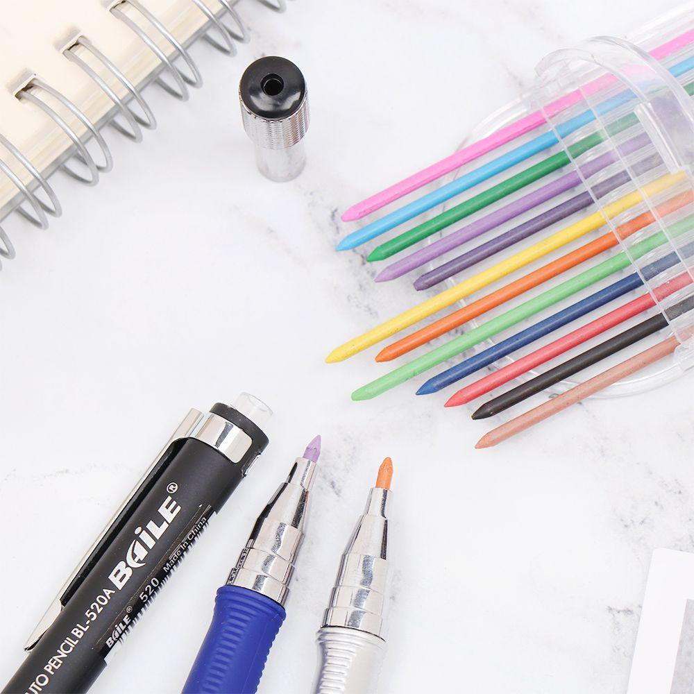 Multicolor Smooth Automatic Writing Tool Lead Mechanical Pencil Refill Activity Pencils