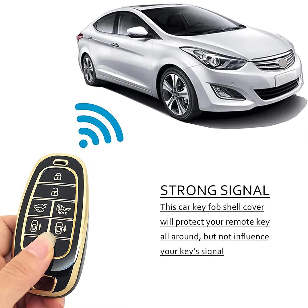 TPU Car Remote Key Case Cover Shell For Hyundai Tucson Santa Fe 2025 NEXO NX4 Atos Prime Solaris 2025 5 Button 7 Button