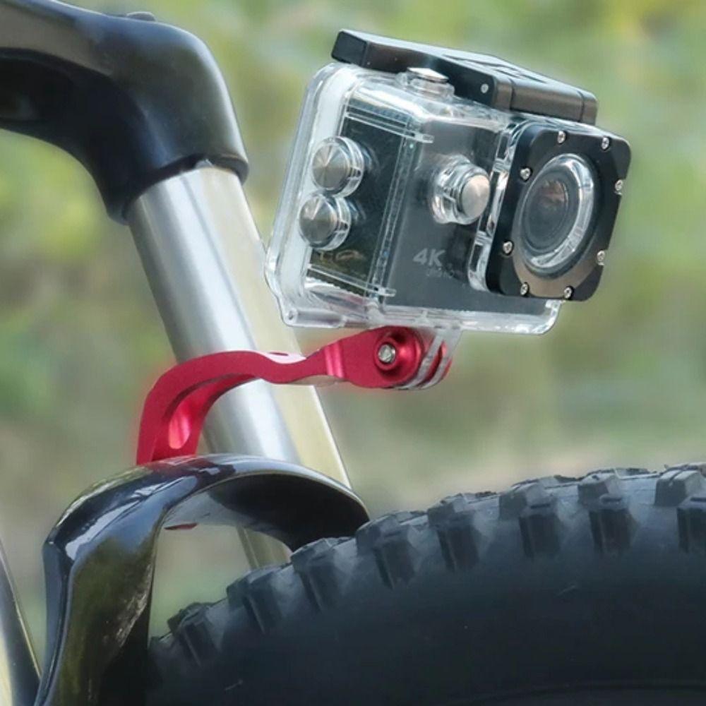 Aluminum Alloy Bicycle Front Light Holder Black Red Camera Stand for GoPro/ Brompton Cycling