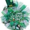 ST. Patrick's Day Wreath Decorations Front Door Hanging Durable Decoration