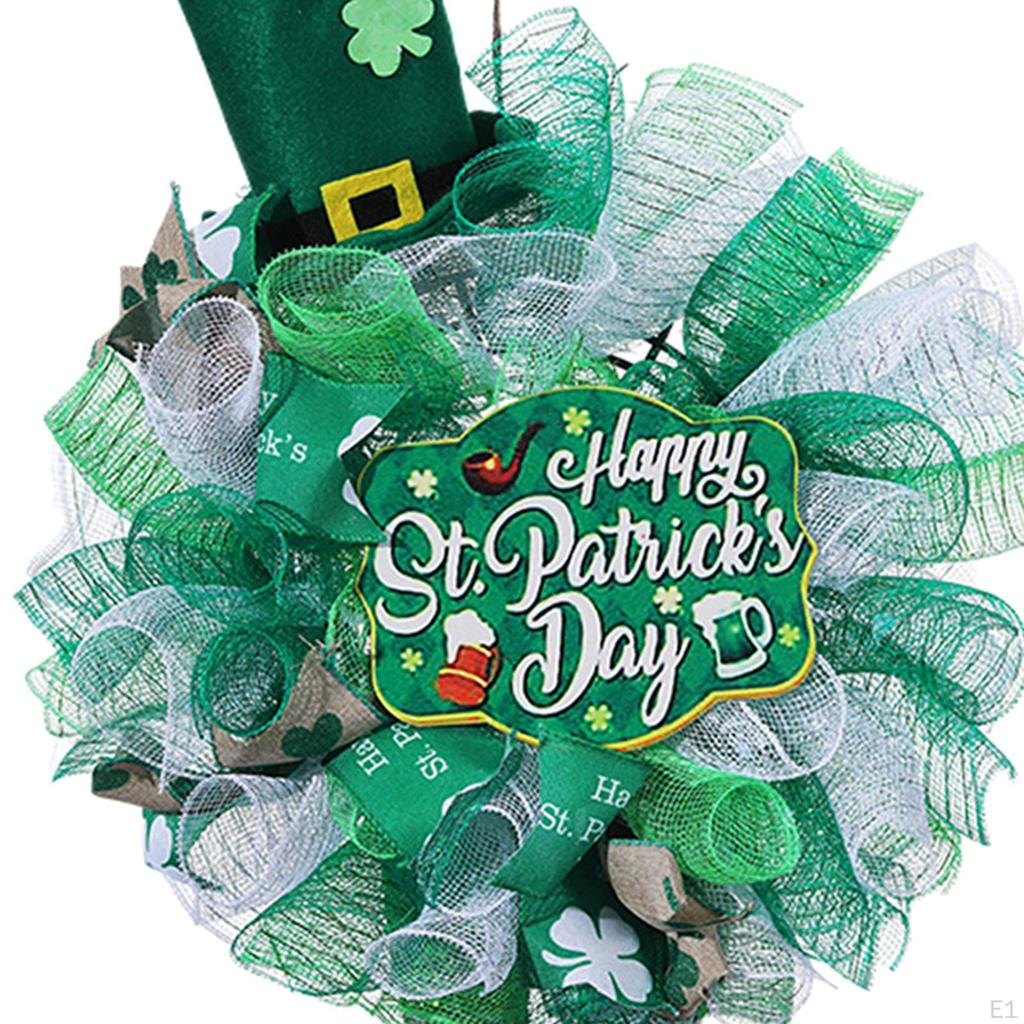 ST. Patrick's Day Wreath Decorations Front Door Hanging Durable Decoration