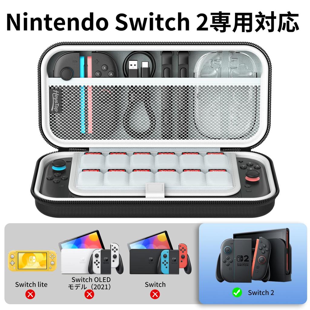 HEYSTOP Storage Case for Switch Large Capacity Soft EVA Storage Velcro Double Zipper Holds 12 Game Soft and More 2, Shockproof, Storage, Lining,