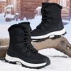 Women Warm Lined Outdoor Boots High Top Shoes Winter Walking and Commuting Casual Outdoor Travel Seasonal Everyday Footwear Sizes 36-42