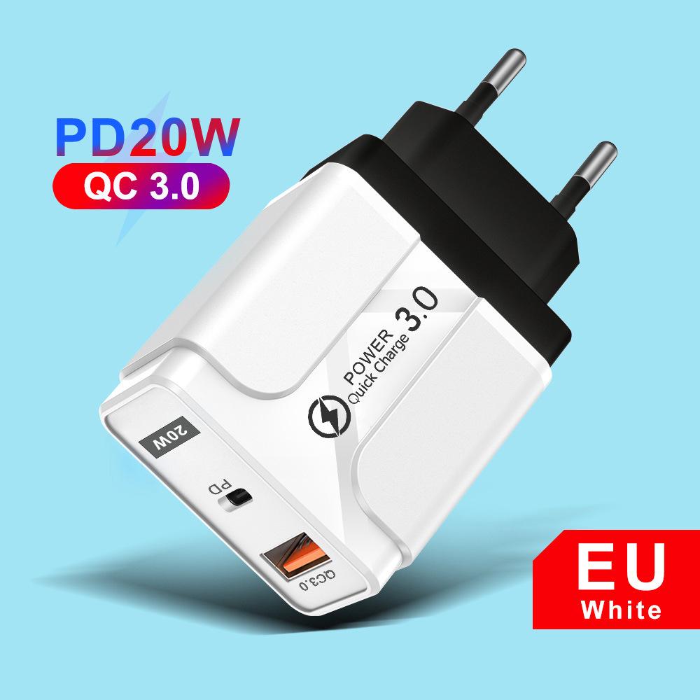 Быстрое зарядное устройство GaN с несколькими портами PD33W QC3.0, европейский стандарт 9В/12В