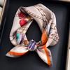 Fashion 100% Pure Silk Scarf Women Floral Shawls Wraps for Ladies Foulard Scarves Pashmina Neck Female Hijab Square Kerchief