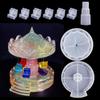 DIY Desktop Ornament Epoxy Resin Molds Crystal Rotating Flying Chair Mold Carousel Swing Table Decoration Jewelry Silicone Mold  Sets