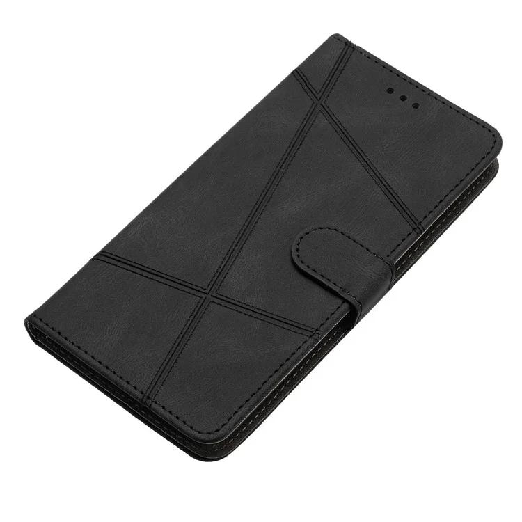 Для Huawei Mate 60 чехол-кошелек-подставка для телефона Crazy Horse Texture PU Leather Imprinted Lines Cover