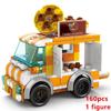DIY Architecture Ice Cream Car Store Street View Food Building Blocks Kit Girls Bricks Classic Movie Model Kid Toys For Children
