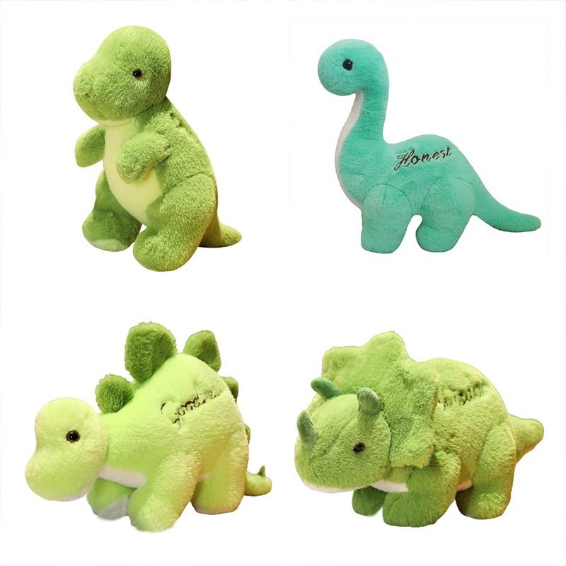 Large Size Jurassic Dinosaur Park Plush Toy Green Stegosaurus Triangular Dragon Tyrannosaurus Rex Cartoon Stuffed Animal