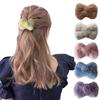 1PC Headwear Women Winter Sweet Cute Plush Bowknot Hair Clip Hair Claw Barrettes Side Bangs Clip