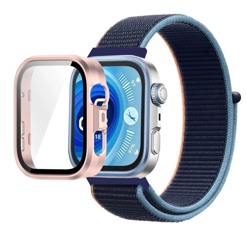 Нейлоновый ремешок + ПК-корпус для Huawei Watch Fit 3/4/4 Pro Защитный чехол от падения + Удобный дышащий браслет Ремешок Correa