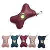 Creative Dog Poop Bag Dispenser Bone Shaped PU Leather Pet Poop Clean Bag Holder Waterproof Portable Pet Waste Bag Carrier
