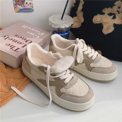 Зимние кроссовки женские короткие плюшевые теплые повседневные туфли дизайнерский бренд весна новые высококачественные парусиновые туфли на платформе вулканизированные женские