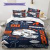 Denver Broncos Pattern Bedding Set Quilt Cover Pillowcase Home Decor Gift (1 * duvet cover + 2 * pillowcase, without core)
