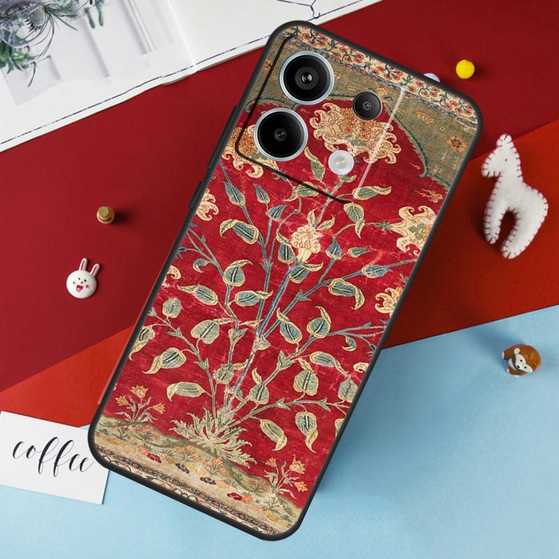 Persian Carpet Floral Pattern Case For Xiaomi Redmi Note 12 11 10 9 8 13 Pro Plus 12S 11S 10S 9S 10A 9C 10C 12C 13C Cover