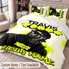 Custom Name Text 3Pcs Bedding Set Travis Scott Duvet Cover And Two Pillowcases