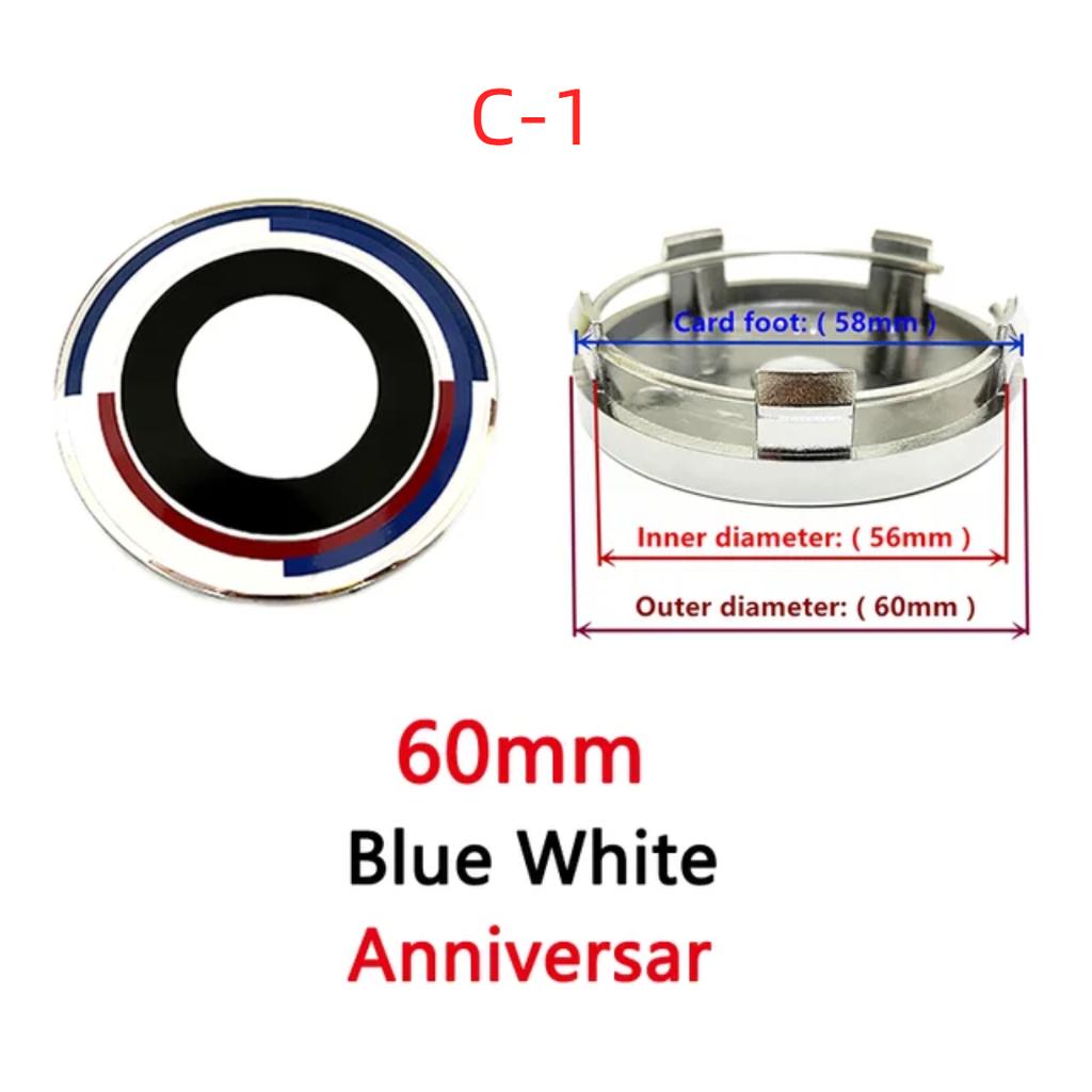 4pcs 56mm 60mm 68mm 10 Pin For 50th Anniversary Car Wheel Hub Center Cover Rim Caps Badge Emblem Logo Auto Exterior Accessories