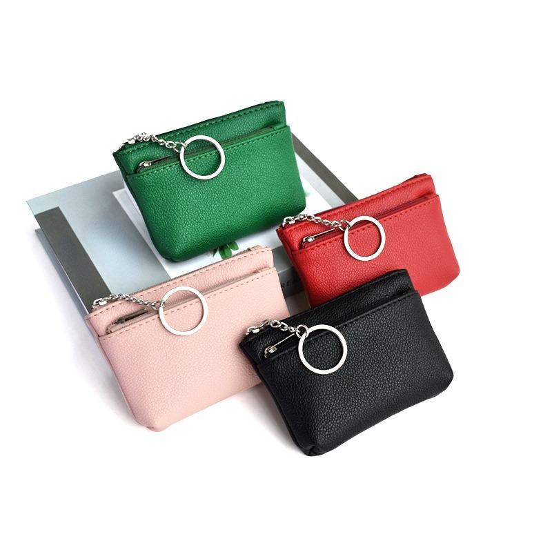 Coin Purses Women PU Leather New Small Mini Soft Surface Fashion Key Bank Card Coin Small Wallet