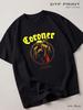 Black T-shirt Coroner, Metal Back in