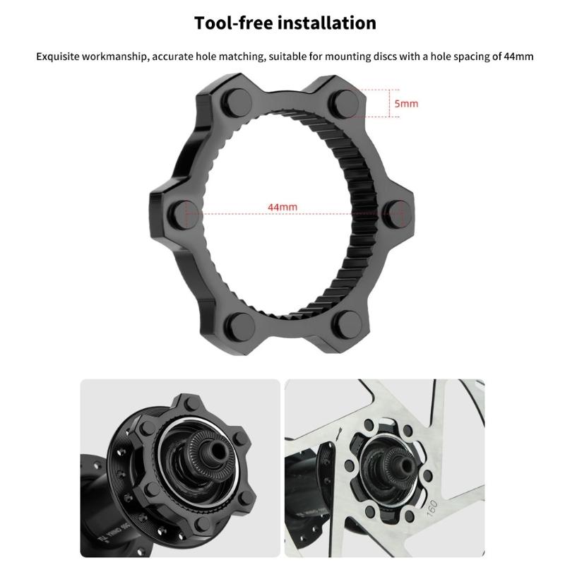 2 шт. Адаптер для дискового тормоза велосипеда с 6 болтами на втулку Centerlock Универсальный Легкий Алюминиевый