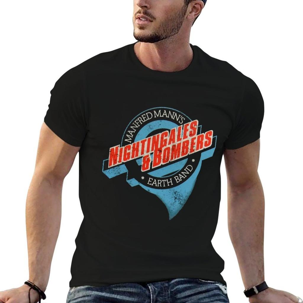 Manfred Manns Earth Band Nightingales and Bombers Black T-Shirt -