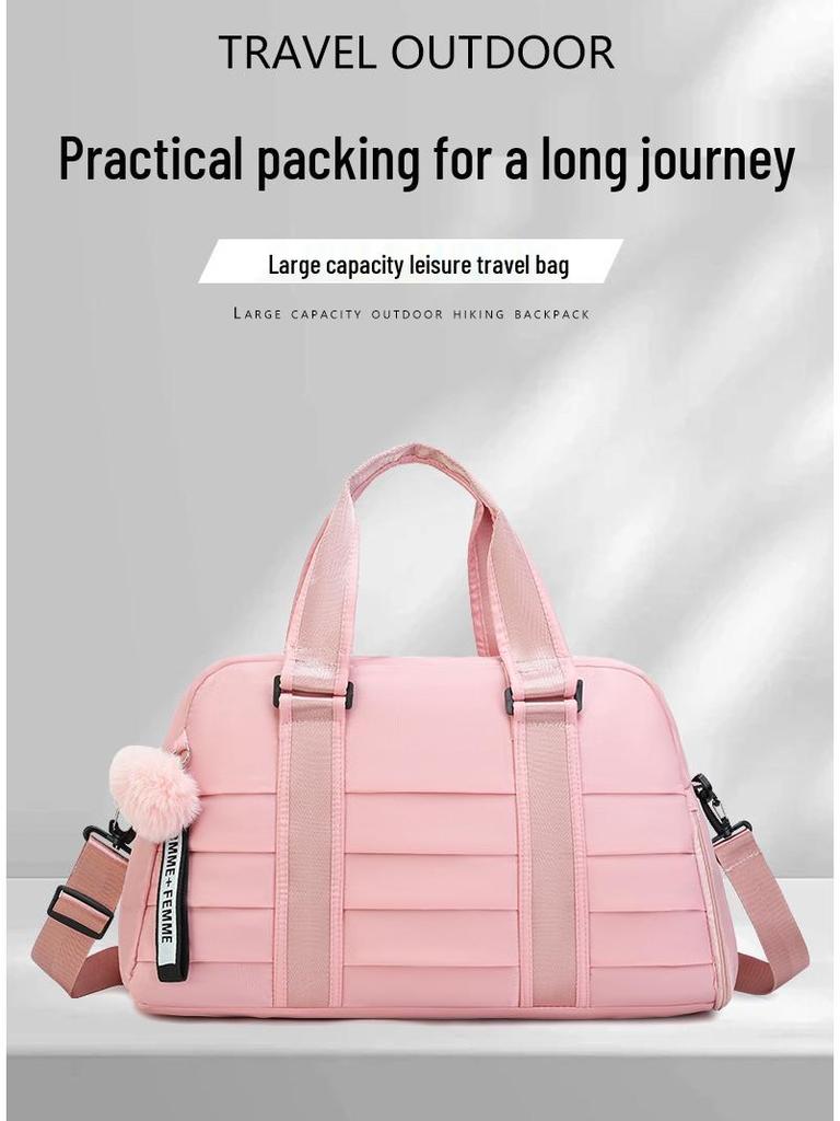 Женская дорожная и спортивная фитнес-сумка кроссбоди большой вместимости, однотонная