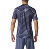 adidas Тренировочная полосатая футболка с коротким рукавом для футбола Мужские топы BR3719