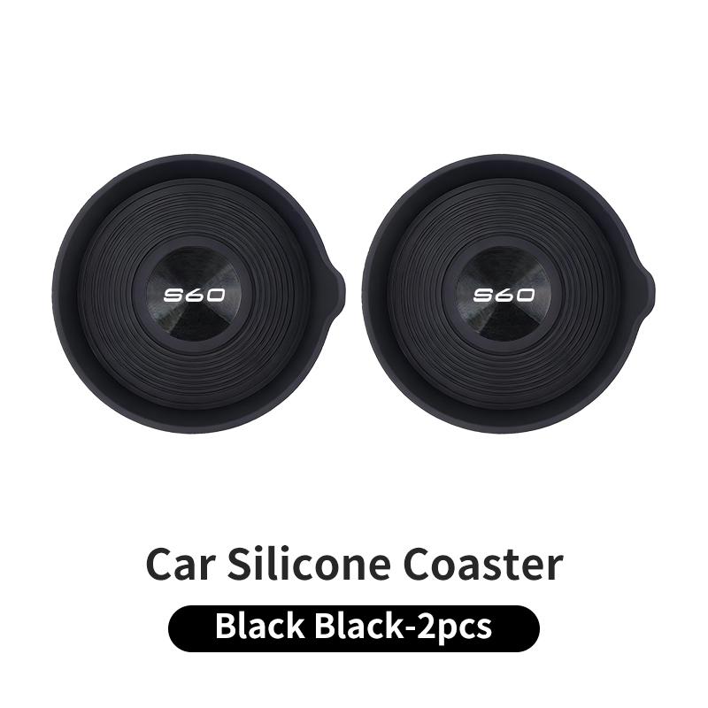 Waterproof Car Coaster Silicone Anti-slip Mat Interior Accessories For Volvo S60 XC60 XC90 S60 V40 V50 V60 XC40 V70 V90 S90