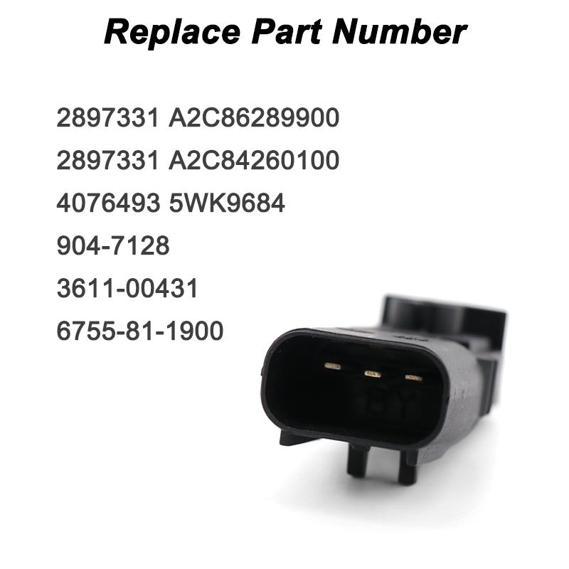 904-7128 Ambient Air Pressure Sensor 2897331 A2C86289900 4076493 5WK9684 for Cumm 4ISBE 6ISBE ISF2.8 3.8 QSB QSL ISX QSX
