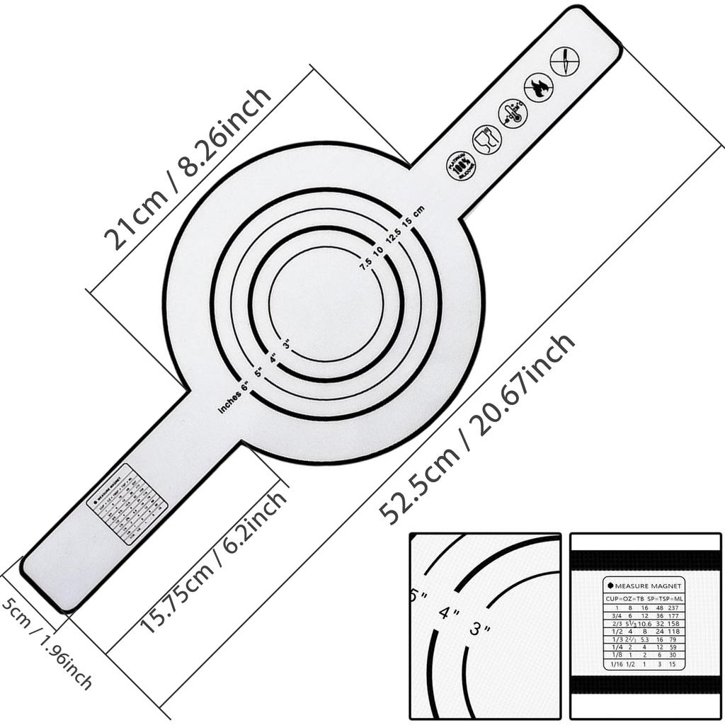 Silicone Bread Sling for Dutch Oven, Reusable Baking Mat with Long Handles, Non-Stick Sheet Liners for Transferable Dough Pastry