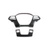 Steering Wheel Decorative Protector Trim For BYD Shark 6 ABS Material Steering Wheel Cap Cover Sticker Carbon Look Black 2pcs