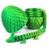Напечатанное на 3D-принтере яйцо дракона с полностью подвижной моделью дракона, подвижное, вращающееся, шарнирное настольное украшение, детская игрушка