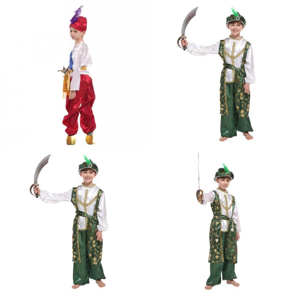 Роскошный костюм принца Алладина для мальчиков, идеально подходящий для Хэллоуина и сценических выступлений