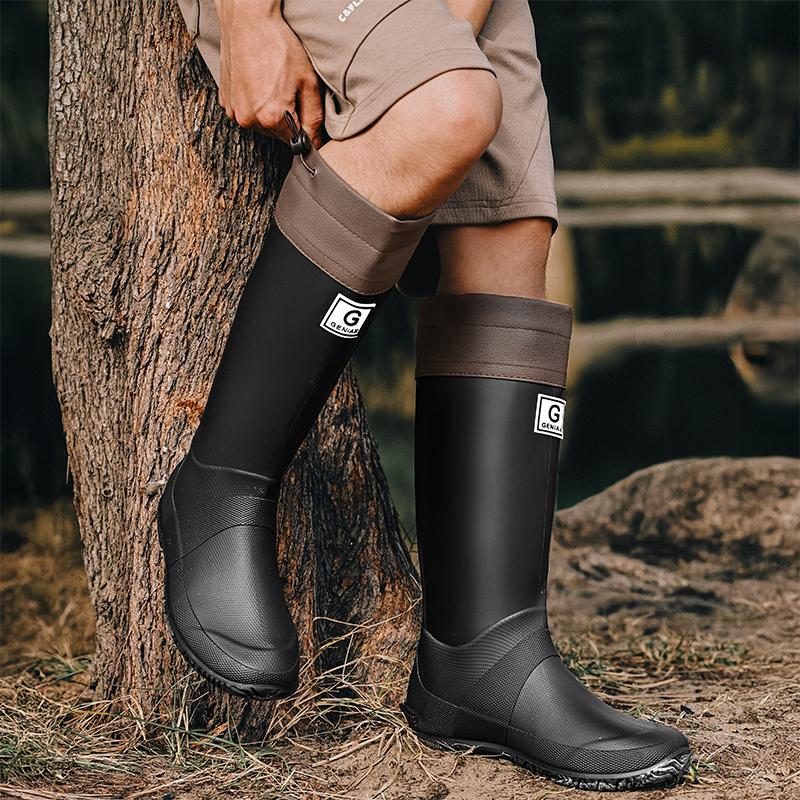 Style Rain Boots And Rain Shoes: Long-cylinder And High-cylinder Water Shoes For Men And Women, Waterproof Rubber Shoes For