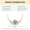 Rrjzz 2Carat Round Cut Solitaire Lab Imitation Diamond Pendant Necklace Moissanite Necklace for Women D Color VVS1 GRA Certified