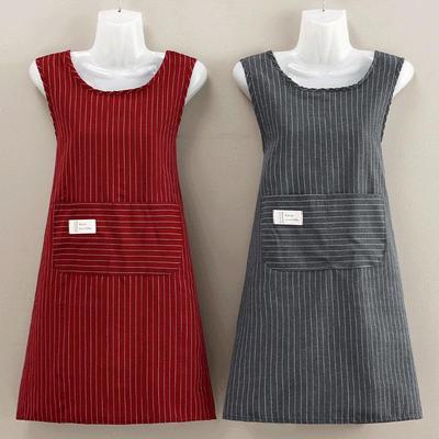 Стильный хлопковый кухонный фартук без рукавов - Дышащий, тонкая талия, маслостойкий для готовки