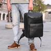 wifreo Men's Leather Backpack, Large Capacity, A4 Size, Genuine Leather, Business Backpack, Fits 15.6-inch Laptops, Perfect for Commuting, Travel,